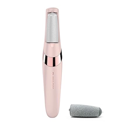 Electric feet callus remover with rotating roller head for smoothing dry heels at home