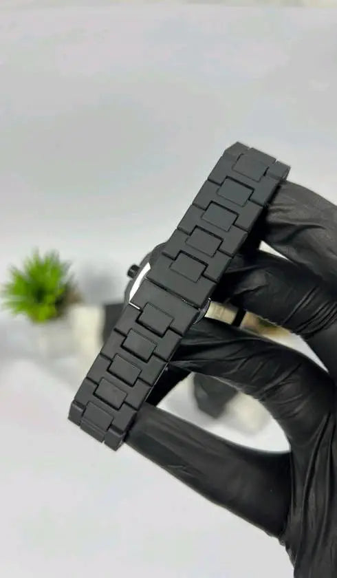 WLD-05-3 Black Arabic Aura Watch Wrist View Arabic Script Dial