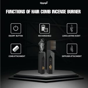 2 in 1 Hair Comb Incense Burner Complete Set Bakhoor KSA