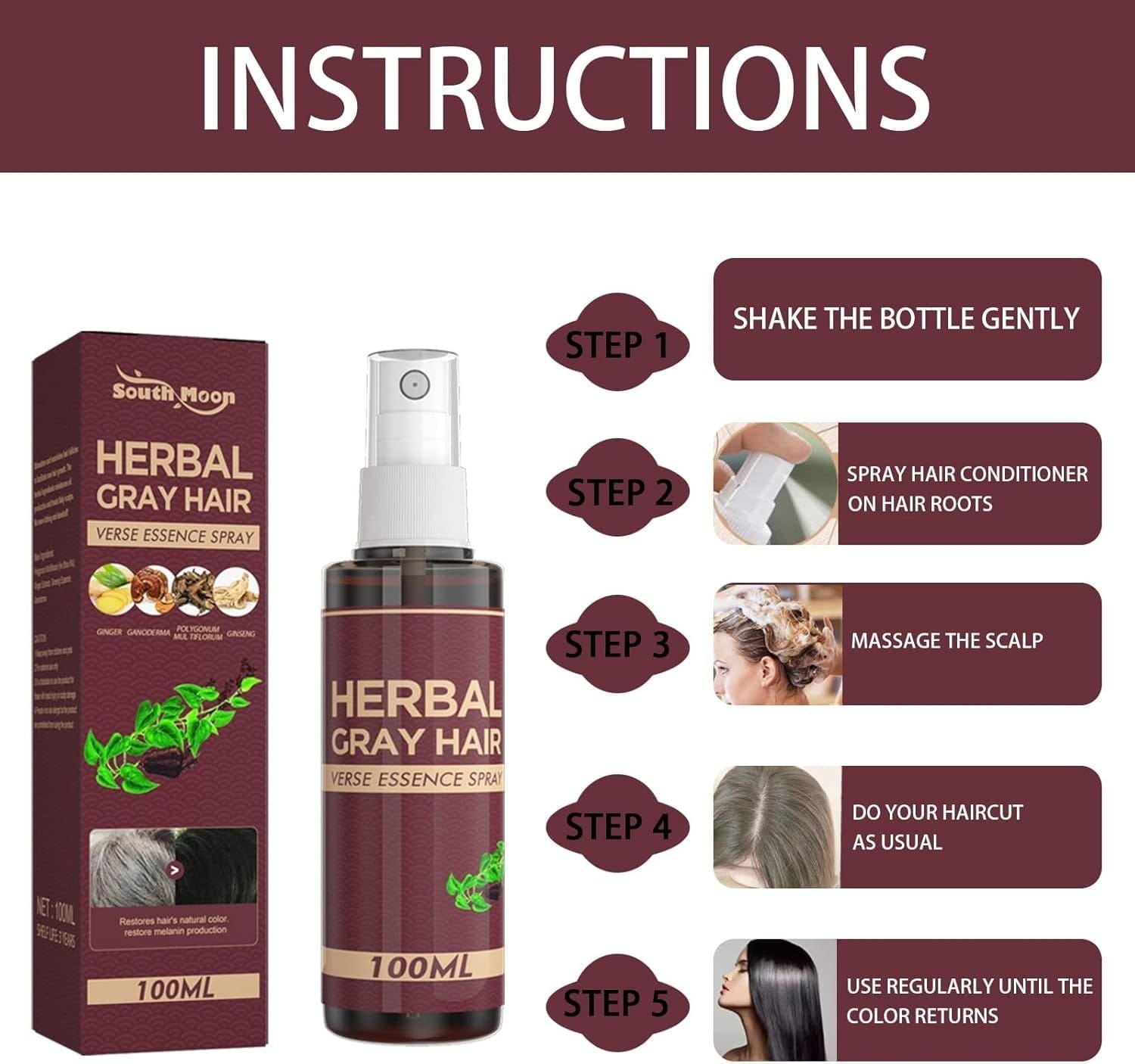 wld-16-3 Herbal Conditioner Dark Hair Natural Formula UAE