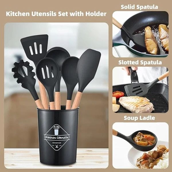 12 Pcs Cooking Utensils Set Non-Stick Kitchen Saudi Arabia