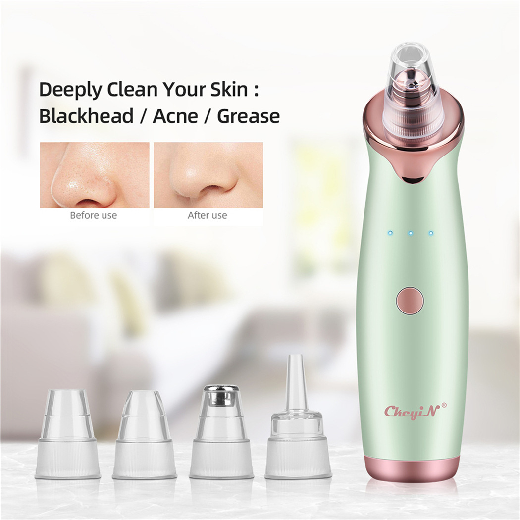 Electric blackhead remover vacuum tool for facial pore cleaning