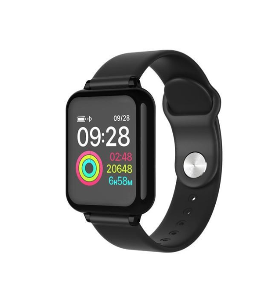 B57 color screen smart sports watch on a silicone strap