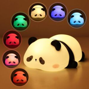Cute Panda Night Lamp – Soft Silicone Touch Light for Kids | WLD