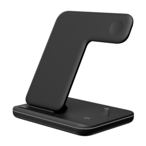 3-in-1 wireless charger stand, black, empty