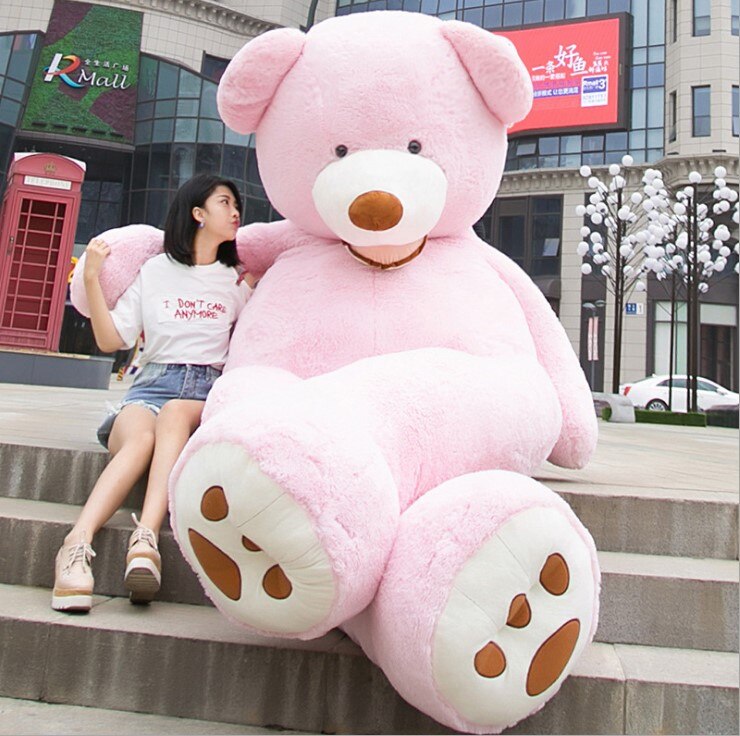 Giant soft teddy bear plush toy, light brown, sitting Giant soft teddy bear plush toy, light brown, sitting