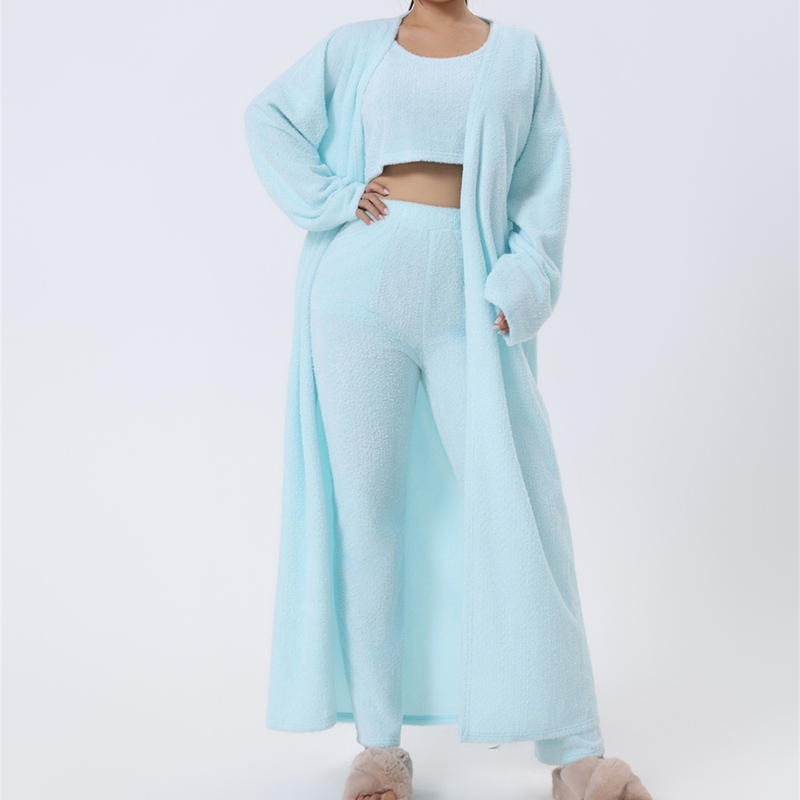 Cozy 3-piece pajama lounge set for women in soft fabric