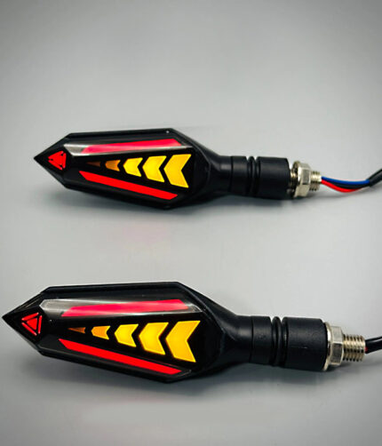 LED DRL flowing turn signal indicators for motorcycles