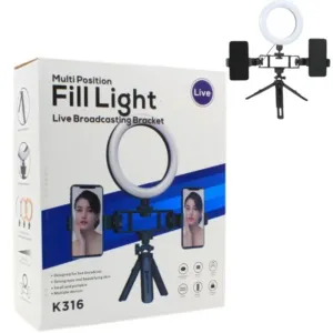 6-Inch Selfie Ring Light with Tripod Stand & Phone Holder – 3 Color Modes | WLD