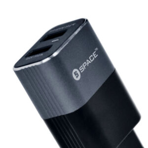 SPACE WC-10 Dual-Port USB Wall Charger, 2.4A, Micro USB Cable