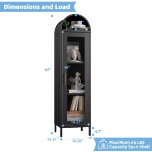 Arched cabinet dimensions, 63 in tall