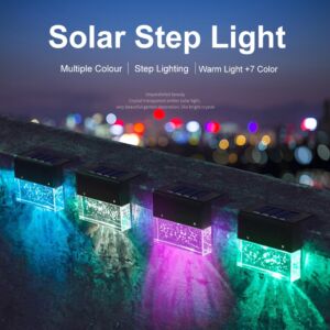 Solar step light amber glow