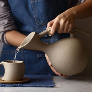 Ceramic Cold Water Kettle Set – Pottery Jug with Cups