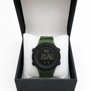 Military-Style Digital Sports Watch, LED Backlight, Stopwatch