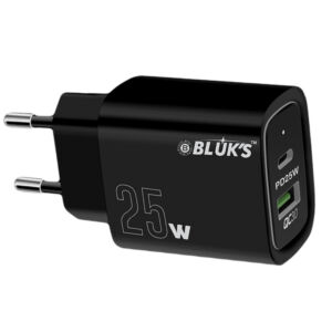 BLUKS BX-621 25W Fast Charger with 60W PD Type-C Cable