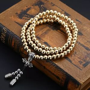 Stainless Steel Beaded Necklace – Lightning Bolt Pendant