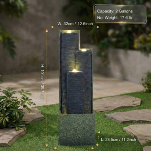 Fountain dimensions, 39.7 in tall
