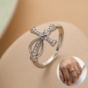 Cross and Evil Eye Ring – Adjustable Copper Band