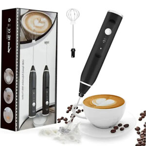 2-in-1 Electric Milk Frother & Egg Beater, USB Rechargeable