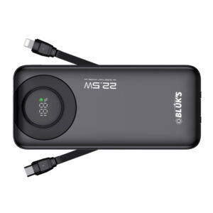 BLUK'S BX-306 20000mAh Power Bank, 22.5W Fast Charge, Dual Cables