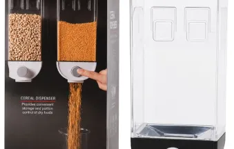 Wall Mounted Cereal Dispenser 1.5L – Easy One-Touch Kitchen Organizer for Rice & Grain | WLD