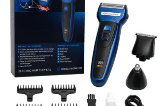 Kemei KM-5560 Electric Hair Clipper – Easy Rechargeable Grooming Kit with Nose Trimmer | WLD